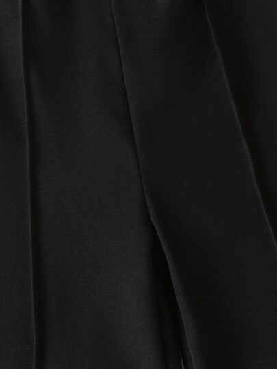 SHEIN Elladie kids بنطلون فتيات واسع الساق الصلب للإرتداء اليومي