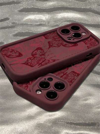 حافظة هاتف TPU بتصميم الفراشة متوافقة مع سلسلة iPhone 7/X/XS/11/12/13/14/15، غطاء هاتف واقي رقيق مضاد للإنزلاق، جميل وأنيق