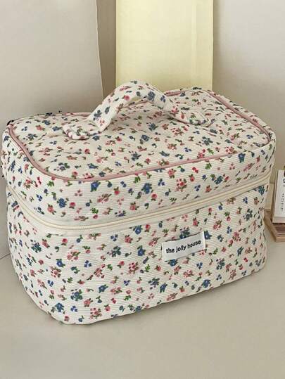 1 حقيبة تخزين ، حقيبة سفر للمكياج كبيرة ، حقيبة أدوات التجميل ، حقيبة مكياج جميلة ، حقيبة مستحضرات التجميل للسفر ، حقيبة أدوات التجميل ، منظم مكياج ، حقيبة سعة كبيرة محمولة ، هدية للنساء والفتيات ، حقيبة مكياج صغيرة ، حقيبة تخزين ، حقيبة سفر للمكياج كبيرة