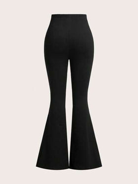 SHEIN EZwear بدلة بناطيل واسعة بقصة رفيعة خصر عالي لون أزرق نافي، رمادي، أسود، 3 قطع/طقم, خريف/شتاء