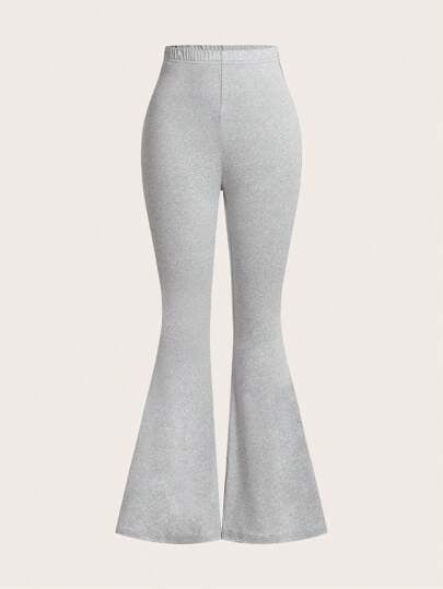 SHEIN EZwear 3 قطع للمرأة بنطلون صيف وخريف برباط خصر عالي مناسب القياس مزخرف بأزهار