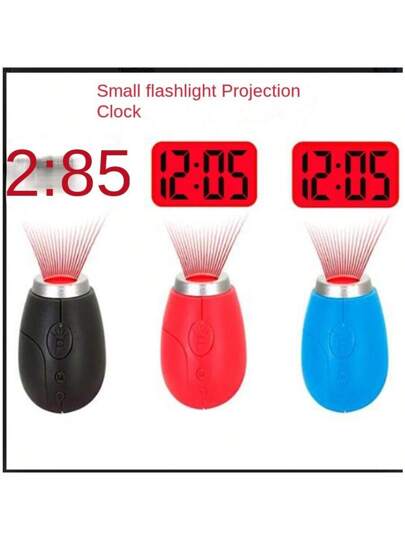 1 قطعة عقرب إلكتروني متعدد الوظائف إبداعي، 1.58*1.18*0.98 بوصة ساعة رقمية LED ، ساعة عرض محمولة صغيرة، مصباح يدوي، مناسبة لديكور المنزل ، إضاءة العرض الداخلية والخارجية ، منبه