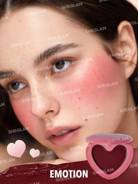 SHEGLAM أحمر خدود Playing Cupid Cream Blush-Emotion 7 Shades متعدد الاستخدامات بلون البرقوق الداكن للشفاه والخدود، كريم شفاه غير دهني قابل للمزج، غير قابل للتلاشي، ذو لمسة نهائية حريرية طبيعية، مكياج وجه غير دهني حمره بلشر علامة تجارية جمال مكياج ميكب مست