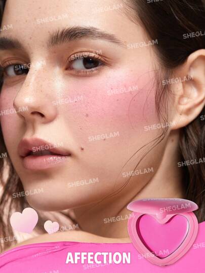 SHEGLAM أحمر خدود Playing Cupid Cream-Affection 7 Shades متعدد الاستخدامات على شكل قلب وردي ناعم للشفاه والخدود، كريم شفاه غير دهني قابل للمزج، غير قابل للتلاشي، ذو لمسة نهائية ساتانية طبيعية، مكياج وجه غير دهني عيد الأب التخرج عيد الميلاد العطلة...