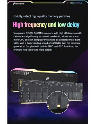 CORSAIR وحدة ذاكرة الوصول العشوائي لسطح المكتب CORSAIR VENGEANCE RGB SL DDR5 RAM Hynix A-DIE 16GB / 32GB Kit 6000 6400 7200MHz C32/C34 XMP 3.0