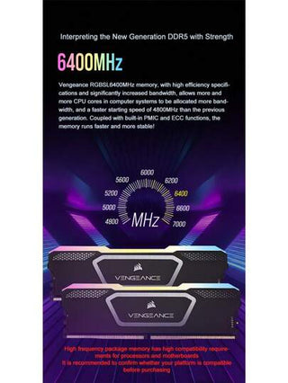 CORSAIR وحدة ذاكرة الوصول العشوائي لسطح المكتب CORSAIR VENGEANCE RGB SL DDR5 RAM Hynix A-DIE 16GB / 32GB Kit 6000 6400 7200MHz C32/C34 XMP 3.0