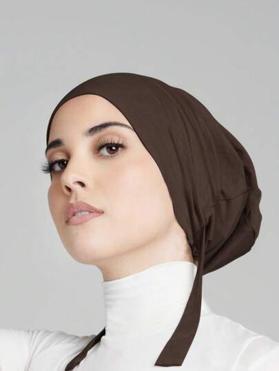 قطعة واحدة من ربطة الرأس التركية البسيطة الناعمة، غطاء الرأس والشعر للنساء، مناسب للاستخدام اليومي وممارسة الرياضة الخارجية