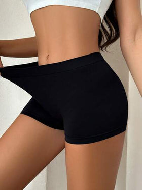 SHEIN سروال قصيرة داخلي موحدة اللون أسلوب أساسي 5 قطع