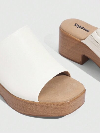 Styleloop أحذية نسائية كعب عالي أبيض صنادل صيفية ، أحذية حفل تخرج ، أحذية بروم ، أحذية عطلة صيف ، بيع صيفي ، إحساس بوهيمي ، أحذية فينتاج كوتاج كور فرنسي