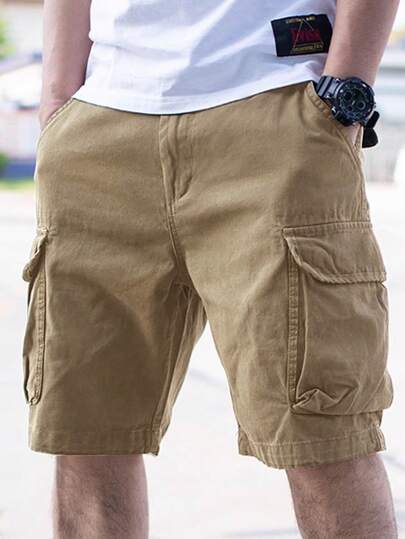 Manfinity Homme شورتات صيفية فضفاضة للرجال مع جيوب جانبية