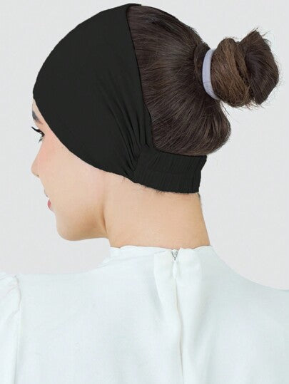 قبعة تربان مرنة مضادة للانزلاق ماصة للعرق بحواف واسعة للنساء، مثالية للرياضة والاستخدام تحت القبعات وتسريحات الشعر والارتداء اليومي ، إكسسوارات العباءة النسائية