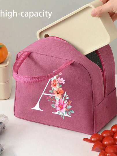 حقيبة غداء معزولة بطباعة حرفية، حقيبة غداء عازلة للحرارة، حقيبة يد، صندوق غداء، كيس ثلج، حقيبة حمل وجبات الغداء، حقيبة قماشية خفيفة محمولة لتخزين الغداء، حقيبة غداء للمدرسة والعمل، هدية عيد ميلاد، هدية تذكارية. هذا تصميم جديد بسعة كبيرة وحقيبة عزل غداء كا
