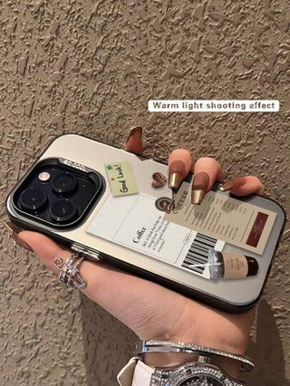 غلاف هاتف صناعة واحدة مزخرف بطبعة القهوة مناسب للآيفون 11 12 13 14 11Pro Max، 12Pro Max، 13Pro Max، 14Pro Max، XR، 15 15 Pro 15 Pro Max، Samsung Galaxy A05، A15، A25، A35، A55، S23، S24، مقاوم للصدمات