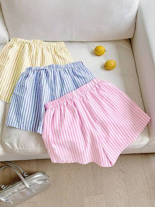 Comfortcana مجموعة 3 شورت نسائي ملون مخطط للعطلات