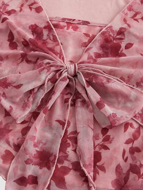 SHEIN MOD قميص نسائي بأكمام جرس وربطة أمامية، طراز فينتاج، مناسب لمناسبات الهالوين والخريف والريف، أكمام طويلة، مناسب للخروج