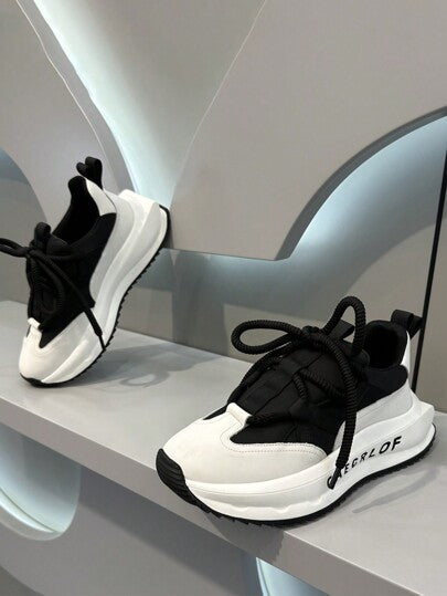 bingyuanjing أحذية رياضية منفذة للهواء، بتصميم منصة، عصرية، ذات تقييم عال، مانعة للانزلاق، متعددة الاستخدامات للرجال