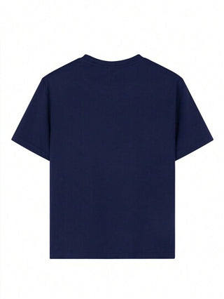 ملابس بناتي T-shirt كاجول مطبوع بأكمام قصيرة للفتيات المراهقات ، ملابس علوية صيفي ، ملابس طلاب