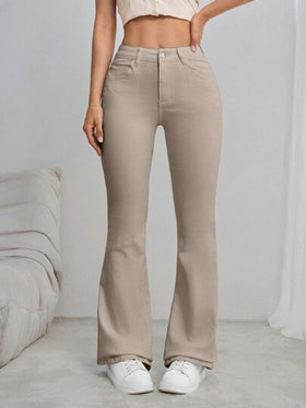 SHEIN Tall جينز كاجوال مع جيوب للسيدات، مرن