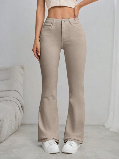 SHEIN Tall جينز كاجوال مع جيوب للسيدات، مرن