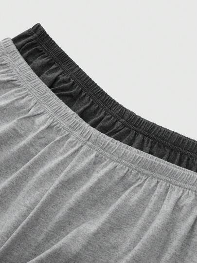 SHEIN 2 قطعة بنطلون رياضي رجالي مطبوع عليه حرف بخصر مطاطي، ملابس خريف وشتاء