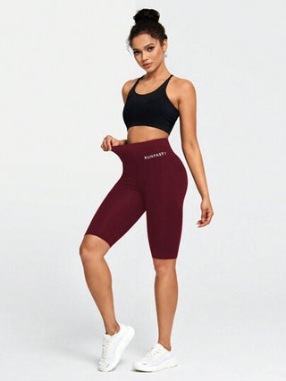Sport Studio سروال رياضي قصير للنساء بطبعات شاشة بسيطة للاستخدام اليومي، سروال درّاجة لليوم الصيني الجديد