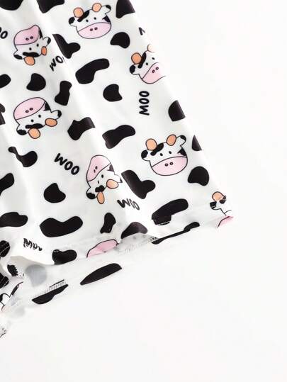 Happy Jammies شورتات بوكسر كاجوال للرجال بطباعة الأبقار والحرف