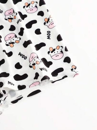Happy Jammies شورتات بوكسر كاجوال للرجال بطباعة الأبقار والحرف