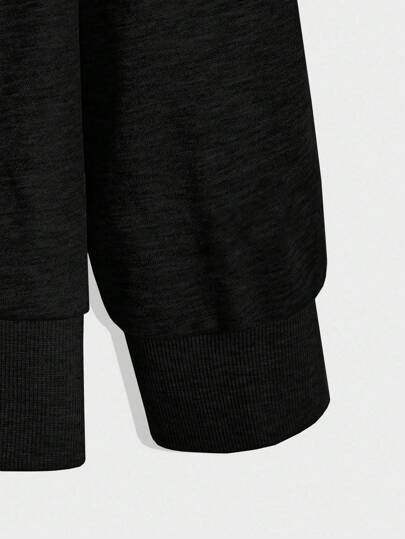 Manfinity Sport Corelite معطف هوودي كاجوال أنيق بأكمام طويلة ذو لون أحادي الطراز ال- "boyfriend" للرجال، جاكيت تدريبية مقاومة للنفس مع سحاب، ملائم للخريف