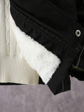 SHEIN معطف مقاس المراهق مطبوع بحرف ذات حافة متباينة ، بغطاء للرأس و سحاب، بجيوب، بطبقة عازلة للحرارة، للخريف/الشتاء