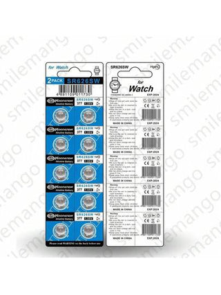 بطاريات زر AG4 377 SR626 SR626SW 1.55V بكميات 5-100 قطعة كيس سيل فضة 177 376 626A LR66 LR626 للساعات، الألعاب، والساعات