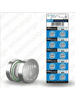 بطاريات زر AG4 377 SR626 SR626SW 1.55V بكميات 5-100 قطعة كيس سيل فضة 177 376 626A LR66 LR626 للساعات، الألعاب، والساعات