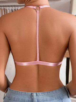 حمالة صدر جذابة مع تصميم معدني مفرغ للنساء