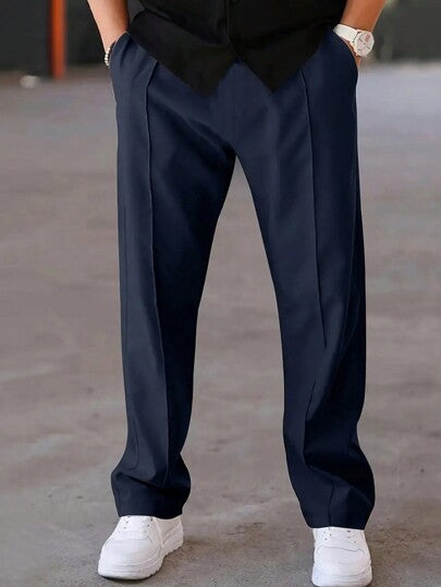 ملابس رجالي بنطال رياضي متعدد الأغراض فضفاض مستقيم الساق بحبال للرجال