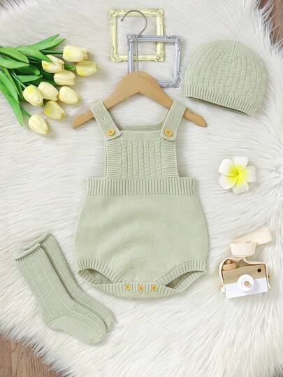 SHEIN Vintaside Kids وشاح طفل صبي أنيق بلون واحد بتفاصيل أزرار، لبس داخلي مضفر