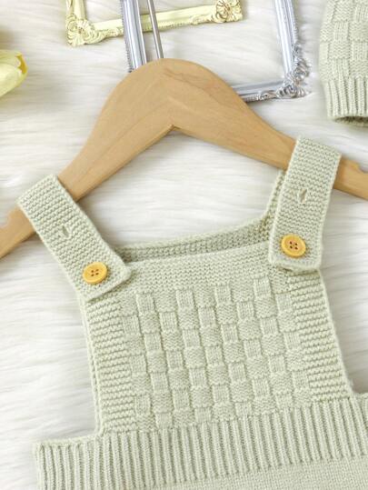 SHEIN Vintaside Kids وشاح طفل صبي أنيق بلون واحد بتفاصيل أزرار، لبس داخلي مضفر