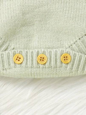 SHEIN Vintaside Kids وشاح طفل صبي أنيق بلون واحد بتفاصيل أزرار، لبس داخلي مضفر
