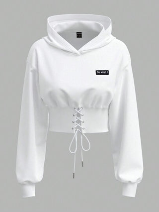 EZwear معطف أبيض مصنوع من الأنسجة المحبوكة للسيدات، ملابس علوية بأكمام طويلة للخريف/الشتاء
