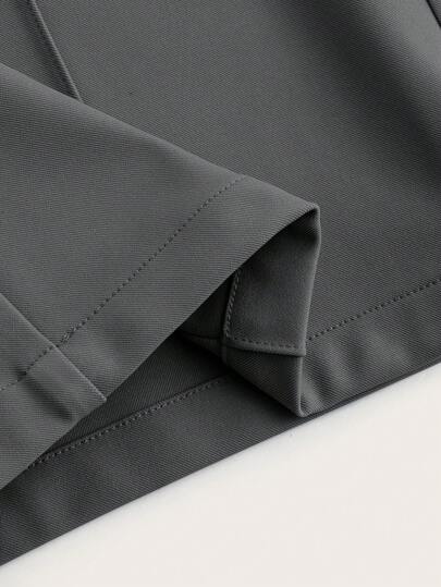 SHEIN MOD بنطال فضفاض وراحة بنمط فينتاج مستقيم الساق إغلاق أزرار للنساء