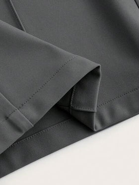 SHEIN MOD بنطال فضفاض وراحة بنمط فينتاج مستقيم الساق إغلاق أزرار للنساء