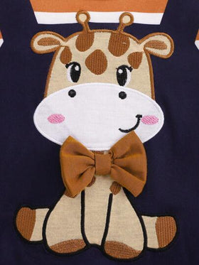 SHEIN Playful Pals جمبسوت قفز مخطط لطفل صبي منسوج بشكل ديناصور لطيف للربيع والصيف