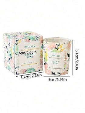 شمعة معطرة من شمع الصويا بدون دخان، عطر دائم للغرفة، ألوان وروائح غنية لتغمرك في عالم الزهور