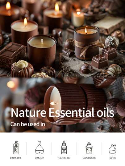 EMBRACEX. زيوت أساسية عطرية حجم 10 ملليلتر بنكهة الشوكولاتة للعلاج بالروائح العطرية، عطر مستحضرات علاج بالروائح للسيارة ، مرطبات، موزعات الروائح، قوالب الشموع/الصابون ، العناية بالبشرة ، رائحة وعطور مسلية كهدايا للنساء والأمهات والصديقات ، زيوت...