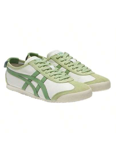 Onitsuka Tiger أحذية كاجوال أنيقة بتصميم منخفض من ليفستايل متعددة الاستخدامات ومريحة ومقاومة للتآكل وخفيفة الوزن، يونيكس أبيض وأخضر 1183A201-304