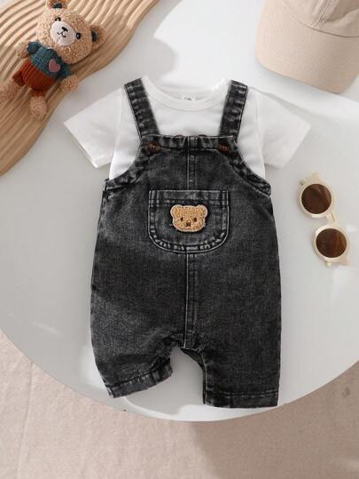 SHEIN Playful Pals حلة أطفال عصرية مع تصميم جيب للاستخدام اليومي
