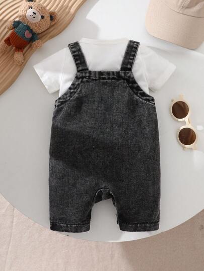 SHEIN Playful Pals حلة أطفال عصرية مع تصميم جيب للاستخدام اليومي