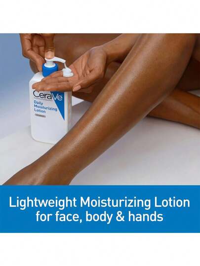 CeraVe كريم ترطيب يومي للبشرة الجافة | لوشن جسم ومرطب للوجه مع حمض الهيالورونيك والسيراميدات | مرطب يومي | خالٍ من العطور | خالٍ من الزيوت | 236 مل