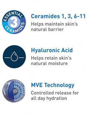 CeraVe كريم ترطيب يومي للبشرة الجافة | لوشن جسم ومرطب للوجه مع حمض الهيالورونيك والسيراميدات | مرطب يومي | خالٍ من العطور | خالٍ من الزيوت | 236 مل