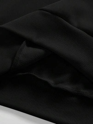 بلوزة رياضية كاجوال متعددة الاستخدامات بياقة طاقم وأكمام طويلة، طباعة نص ميلان وتصميم رياضي، عودة إلى المدرسة