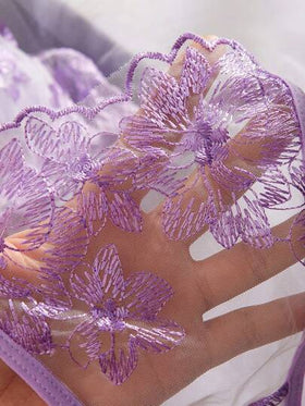 Crystal Vow طقم ملابس داخلية جنسية بطراز قديم أزرق للنساء عبوة من 2