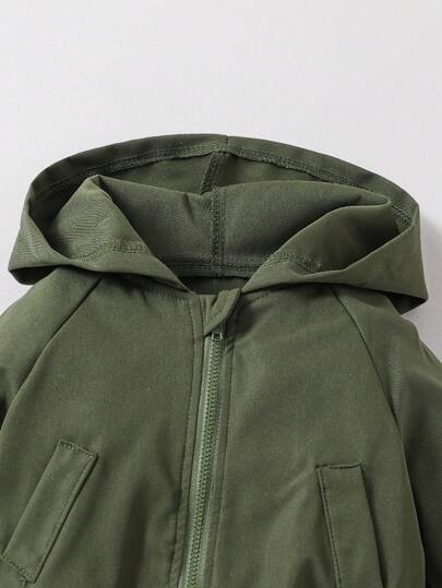 SHEIN جاكيت شبكي باللون الأخضر مصمم للفتاة الشابة، موضة وعملي للربيع والخريف، قطعة واحدة